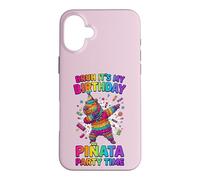 Carcasa para iPhone 16 Plus Piñata Birthday Time Brush It's My Birthday Party Birthday para niños