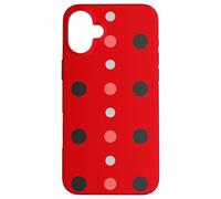 Carcasa para iPhone 16 Plus Pink & Red Black Polka Dot Ladybug Cute Lady Bug Polka Dots