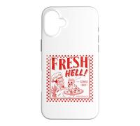 Carcasa para iPhone 16 Plus Pizza Satan Fresh Hell Satan Occult Satanic Lucifer