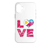 Carcasa para iPhone 16 Plus Poliamor Bandera Amor Corazón Poliamoroso