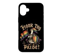 Carcasa para iPhone 16 Plus Pon la bocina a tu Orgullo Medieval REN Faire Goose LGBTQ