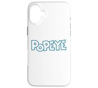 Carcasa para iPhone 16 Plus Popeye The Sailor Man - Cómic Retro con Logotipo de Texto Moderno
