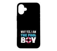 Carcasa para iPhone 16 Plus por qué sí Soy el Chico de la Piscina Divertido Chico de la Piscina