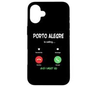 Carcasa para iPhone 16 Plus Porto Alegre está Llamando y Debo IR a Brasil de Viaje