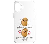 Carcasa para iPhone 16 Plus Potato Is Not Okay Funny Potato Joke Meme Vegetable Potating