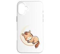 Carcasa para iPhone 16 Plus Potro Dormido en la Luna - Ilustración Animal