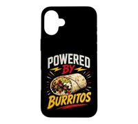 Carcasa para iPhone 16 Plus Powered by Burritos Funny Burrito Saying Humor Joke Gag