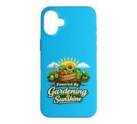 Carcasa para iPhone 16 Plus Powered by Gardening and Sunshine Funny