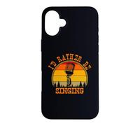 Carcasa para iPhone 16 Plus Prefiero Estar Cantando música vocalista Humor