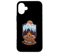 Carcasa para iPhone 16 Plus Pretend I'm Campfire Camping Holiday Funny Halloween Costume