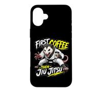 Carcasa para iPhone 16 Plus Primero Café, Luego Jiu-Jitsu: Café Y Lucha Cuerpo A Cuerpo