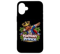 Carcasa para iPhone 16 Plus Príncipe haitiano Dabbing Día de la Bandera de Haití Orgullosos Niños