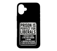 Carcasa para iPhone 16 Plus Prison is Perfect for Liberals Ropa de Humor político