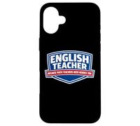 Carcasa para iPhone 16 Plus Profesor de inglés Porque los Profesores de matemáticas Necesitan héroes Demasiado Divertidos