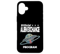 Carcasa para iPhone 16 Plus Programa Oficial DE Intercambio DE Extranjeros Divertidos alienígenas Ciencia ficción