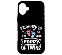 Carcasa para iPhone 16 Plus Promocionado a Poppy of Twins EST 2026 Revelación de género del bebé