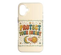 Carcasa para iPhone 16 Plus Protege tu energía Bienestar Espiritual Salud Mental Divertida