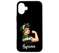 Carcasa para iPhone 16 Plus Proud Strong Syrian Girl Woman Girlfriend New Syria Flag