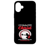 Carcasa para iPhone 16 Plus Puedo Hacer Todas Las Cosas a través de Cristo Baseball Faith