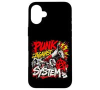 Carcasa para iPhone 16 Plus Punk contra el Sistema - Protesta rebelde Punk Rock