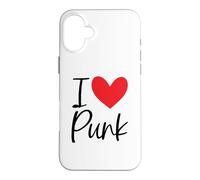 Carcasa para iPhone 16 Plus Punk Rock Me Encanta Punk Punker Rocker Años 80 90 Plaid Street Oi