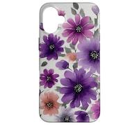 Carcasa para iPhone 16 Plus Purple Flower Bouquet Floral Watercolor Wildflowers