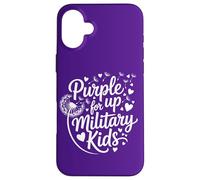 Carcasa para iPhone 16 Plus Purple up for Military Kids Dandelion Month of The Military