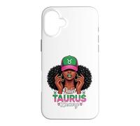 Carcasa para iPhone 16 Plus Quiet Luxury Taurus Afro Women Pink Green Cap Black Girl