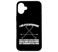 Carcasa para iPhone 16 Plus Química Orgánica Nerd Cyclopropane Stress Joke Hombres Mujeres