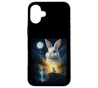 Carcasa para iPhone 16 Plus Rabbit Howling to The Moon Vintage Funny Rabbit