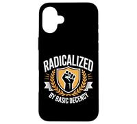 Carcasa para iPhone 16 Plus Radicalized by Basic Decency Justicia Social