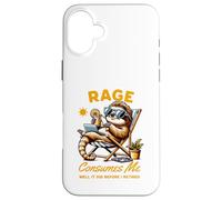 Carcasa para iPhone 16 Plus Rage Consumes Me Well It Did Before I Retired Chilling Sloth