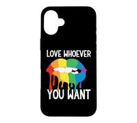 Carcasa para iPhone 16 Plus Rainbow Love Lips Adulto Orgullo Fiesta Lesbianas Queer CSD LGBT