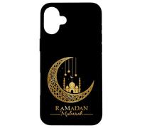 Carcasa para iPhone 16 Plus Ramadán Mubarak Feliz Ayuno Luna Creciente Islámico Musulmán