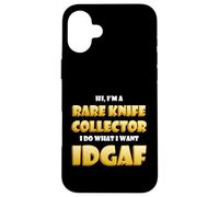 Carcasa para iPhone 16 Plus Rare Knife Collector Vintage Prop Movie World War Knives