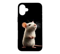 Carcasa para iPhone 16 Plus Rata Ratón Simpático Roedores Ratón Enano Ratas Pequeñas