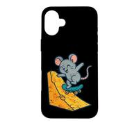 Carcasa para iPhone 16 Plus Ratón Patín Queso Rampa Dibujos Animados