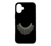 Carcasa para iPhone 16 Plus RBG Ruth Bader Ginsburg Dissent Collar patrón