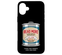 Carcasa para iPhone 16 Plus Read More Intelligent Lubricant Vintage Lata de Aceite Libro