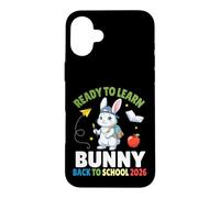 Carcasa para iPhone 16 Plus Ready To Learn Bunny Back To School 2026 Estudiante Niños Niñas
