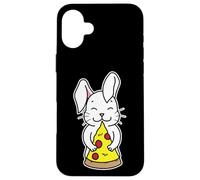 Carcasa para iPhone 16 Plus Rebanada de Pizza Happy Bunny Abrazando