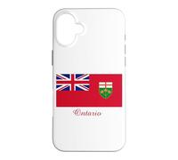 Carcasa para iPhone 16 Plus Recuerdo de la Bandera de Ontario Canadá