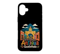Carcasa para iPhone 16 Plus Regalo de Recuerdo de Viaje de Antigua Guatemala Dibujado a Mano