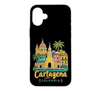 Carcasa para iPhone 16 Plus Regalo de Recuerdo de Viaje de Cartagena Colombia Dibujado a Mano