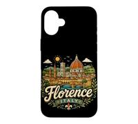Carcasa para iPhone 16 Plus Regalo de Recuerdo de Viaje de Florencia Italia Dibujado a Mano