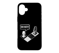 Carcasa para iPhone 16 Plus Regalo Divertido para Jugador de ajedrez Oh No Springer