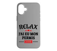 Carcasa para iPhone 16 Plus Regalo Licencia de Conducir Código de Carretera Humor