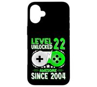 Carcasa para iPhone 16 Plus Regalo Nino 22 Anos Level 22 Unlocked 2004 22 Year Old Gift