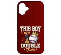 Carcasa para iPhone 16 Plus Regalos de béisbol de Doble dígito de This Boy is 10 para el décimo cumpleaños