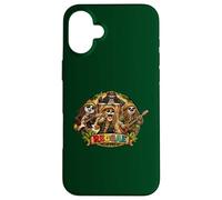 Carcasa para iPhone 16 Plus Reggae música Capybara Island Shiba-Inu y Mono como Banda
